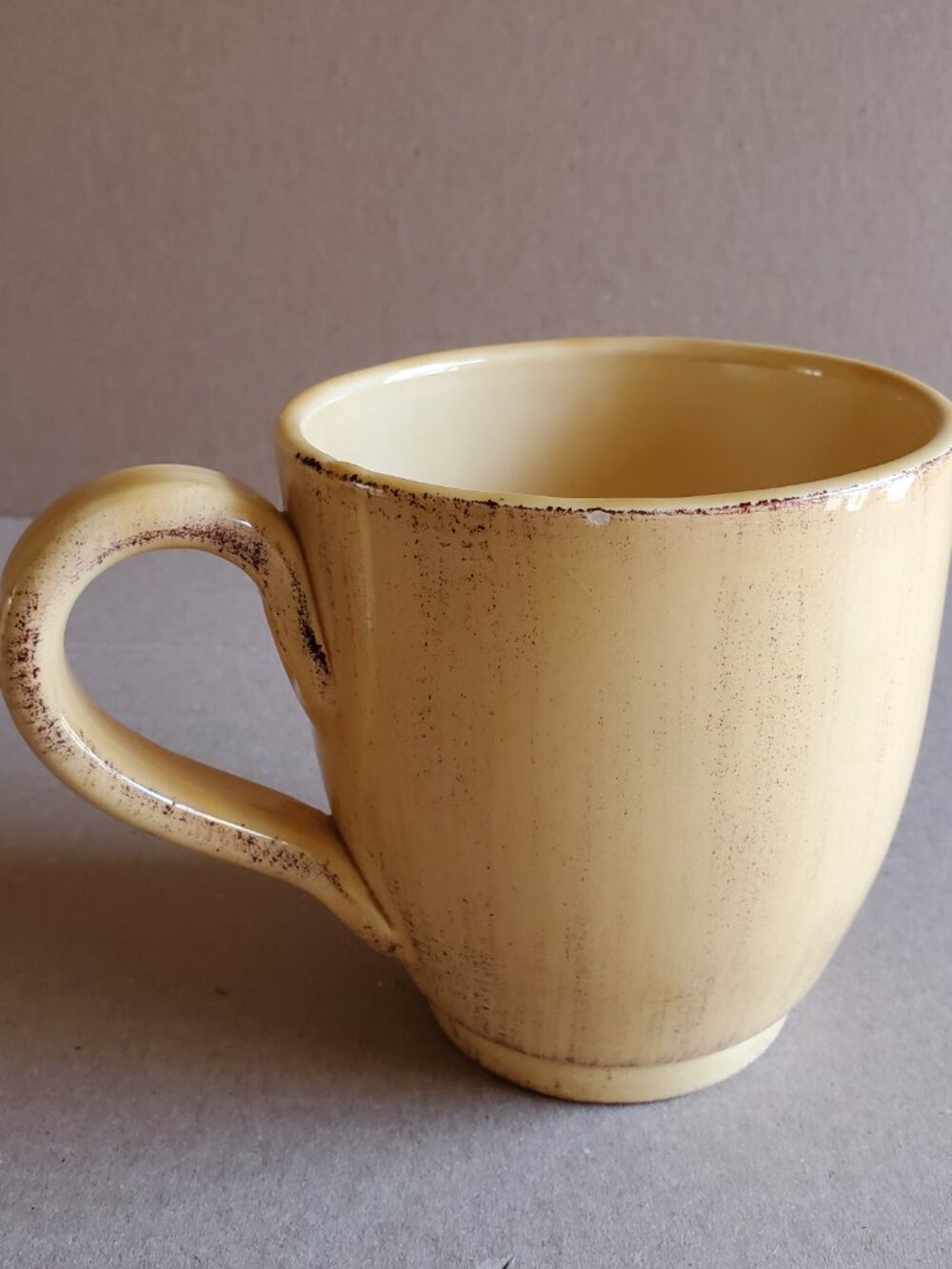 Pier 1 Toscana Gold Mugs Handpainted Earthenware Cups Italy Set of 2 Large - Picture 6 of 11